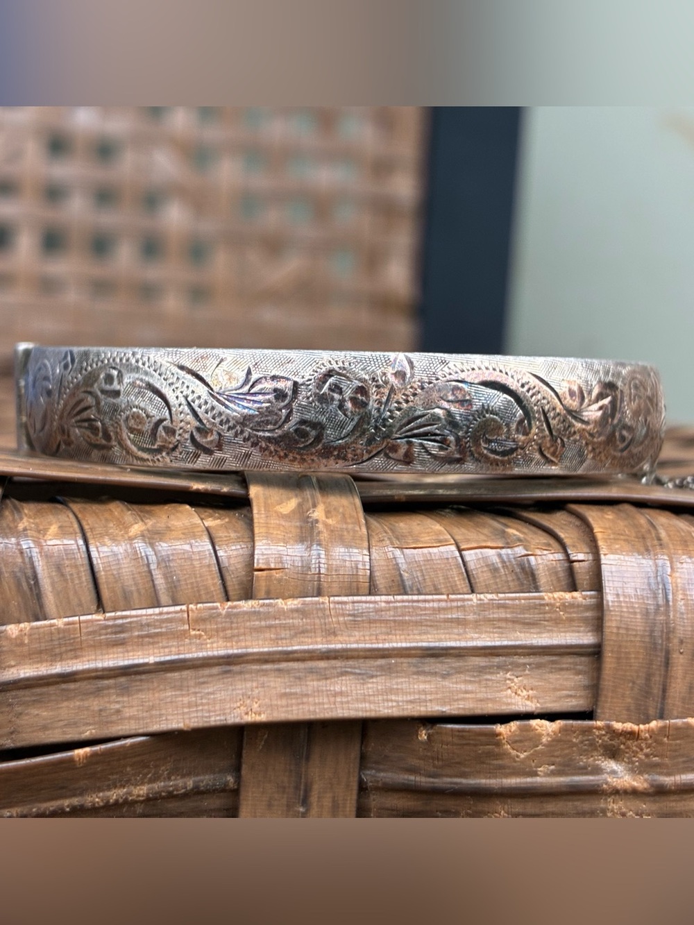 Vintage Hawaiin bangle bracelet solid sterling silver-43.3grams heavy